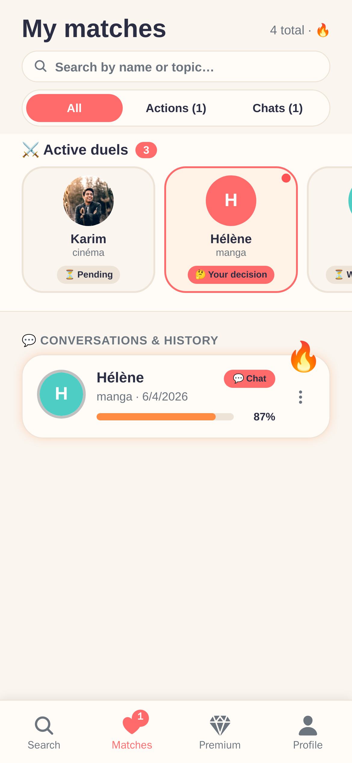 QuizMeet · Matches · EN